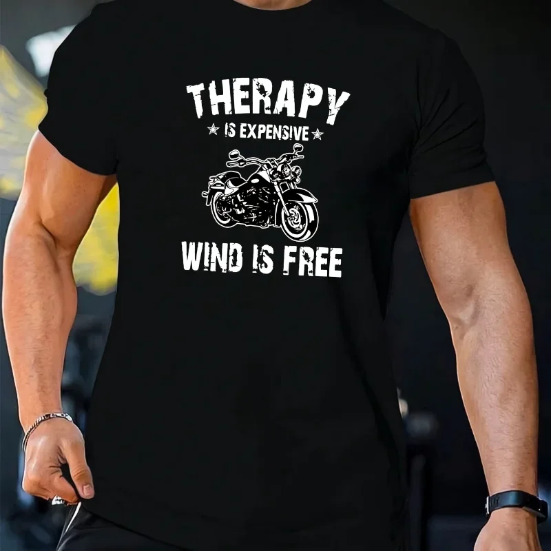 Tee Graphic Print - Erkekler için Motosiklet Temalı Grafik Baskılı