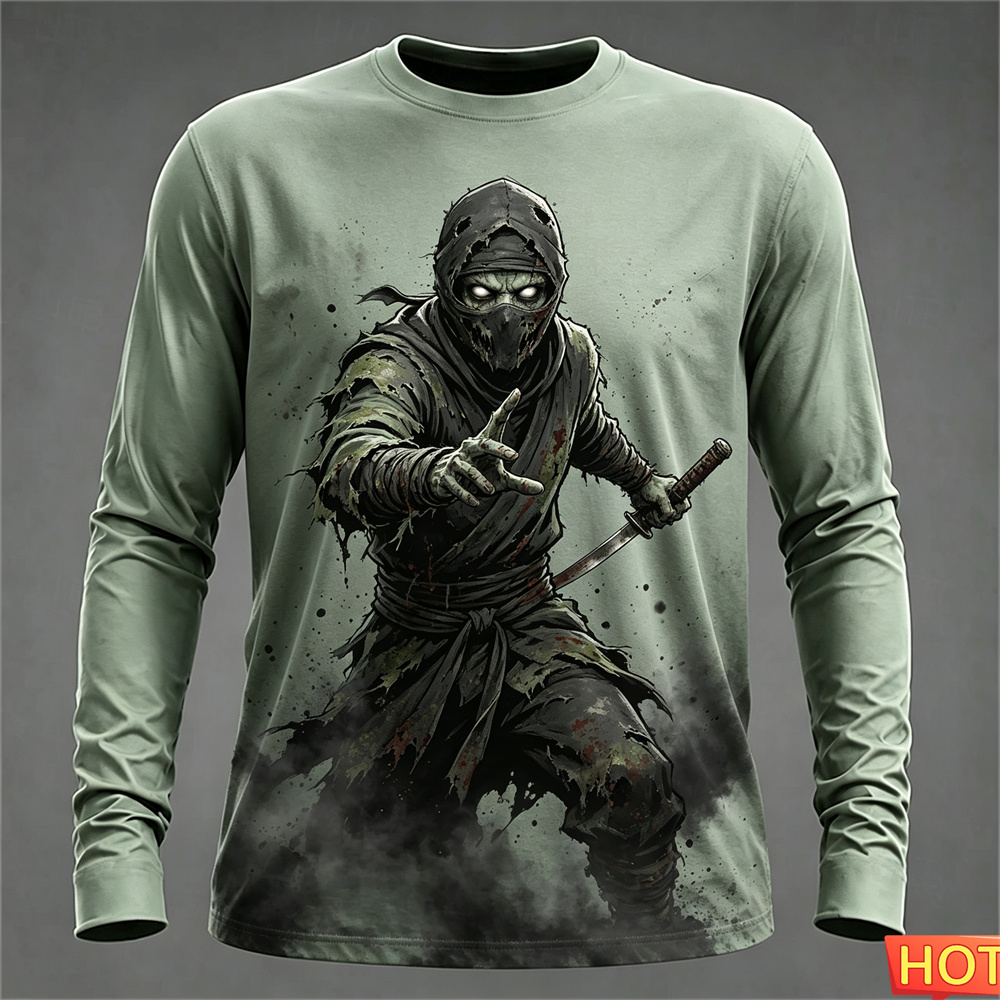 Tee Graphic Print - Sonbahar kış Erkek Uzun kollu tişörtler