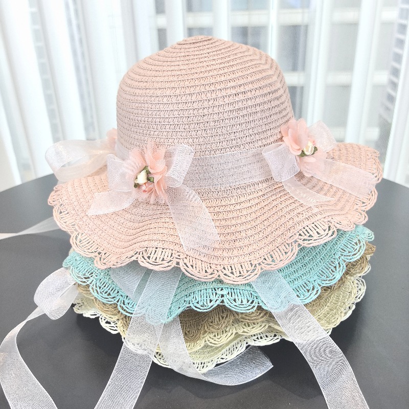 Kızlar 2 adet Hasır Şapka Düz  - Bucket Hat Straw incelemesi ve fiyatı